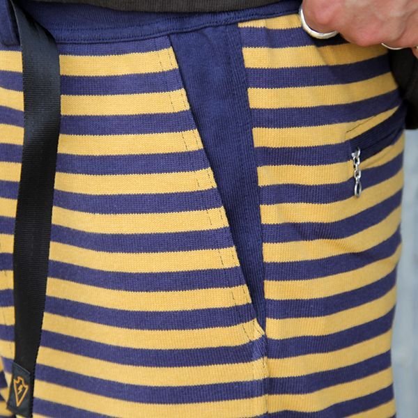 画像7: ウエストライド ボーダーハーフパンツ WEST RIDE BORDER SHORTS [NAVY×MSTD] 