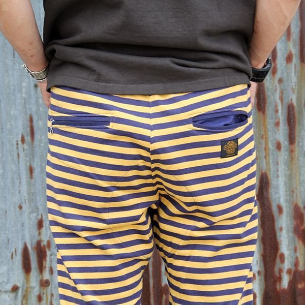 画像8: ウエストライド ボーダーハーフパンツ WEST RIDE BORDER SHORTS [NAVY×MSTD] 