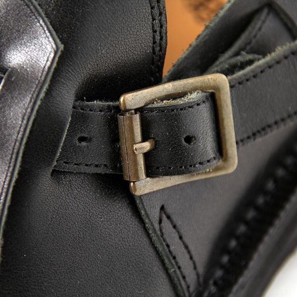 画像7: DAPPERS  ダッパーズ　 "TOCHIGI LEATHER SLIP ON SANDALS "[BLACK] LOT1626