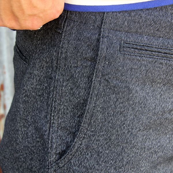 画像7: クッシュマン　CUSHMAN 　BLACK SHAMBRAY TROUSERS　WIDE STRAIGHT [BLACK] 22686