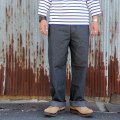 クッシュマン　CUSHMAN 　BLACK SHAMBRAY TROUSERS　WIDE STRAIGHT [BLACK] 22686