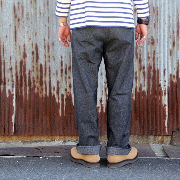 画像3: クッシュマン　CUSHMAN 　BLACK SHAMBRAY TROUSERS　WIDE STRAIGHT [BLACK] 22686