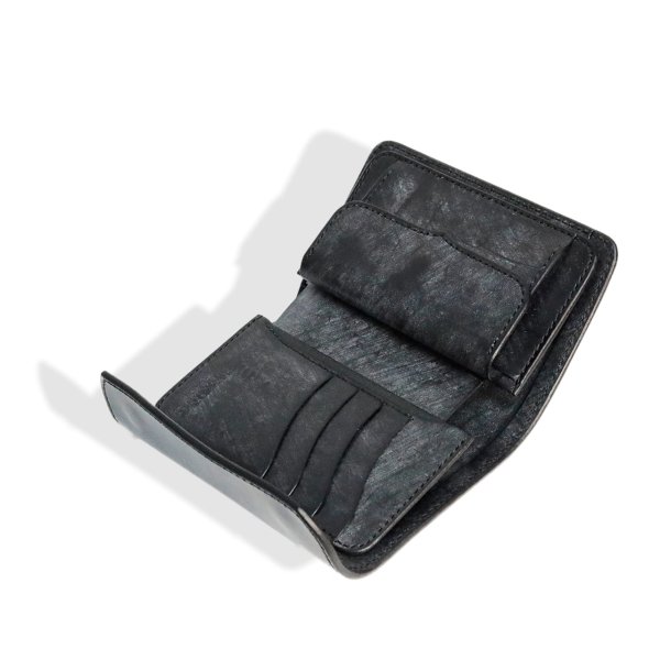 画像5: BYKINGCLASSIC　バイキングクラシック　ミドルウォレット【Tiller】ブライドルレザー[BLACK] 