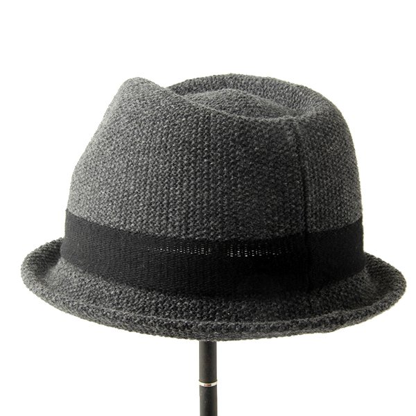 画像3: DAPPERS ダッパーズ　 CLASSICAL WOOL KNITTING HAT [CHARCOAL×BLACK]  LOT1675