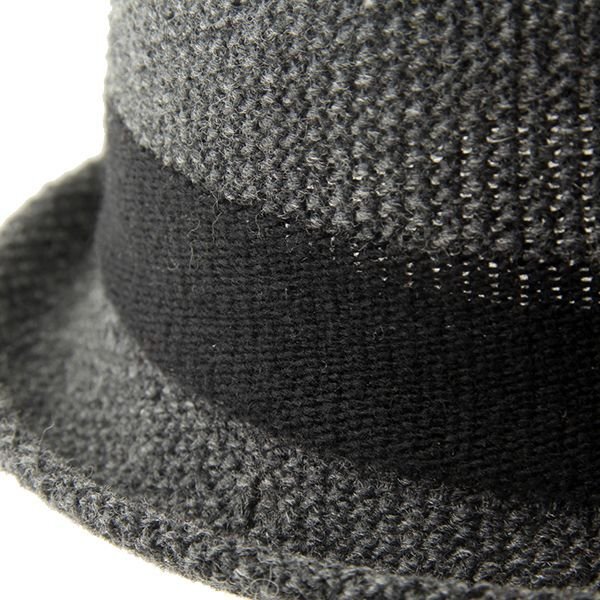 画像4: DAPPERS ダッパーズ　 CLASSICAL WOOL KNITTING HAT [CHARCOAL×BLACK]  LOT1675