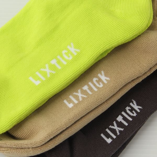 画像2: LIXTICK 　リックスティック　ソックス　 " DRIP SOCKS 3PACK"  (REVERSE)[S.GREEN/SAND.B/GREY] 