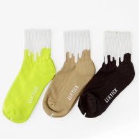 LIXTICK 　リックスティック　ソックス　 " DRIP SOCKS 3PACK"  (REVERSE)[S.GREEN/SAND.B/GREY] 