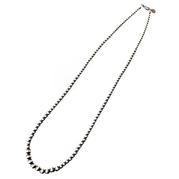 画像1: NAVAJO BEADS CHAIN インディアンジュエリー　ナバホビーズチェーン　MIX 60cm　[SILVER]