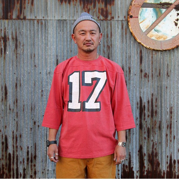 画像1: ジャクソンマティス　JACKSON MATISSE　 " 17 Football Tee " [RED] 