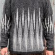 画像5: ウエストライド  WEST RIDE　VINTAGE MOHAIR ARGYLE SWEATER [BLK] ●モデル：178cm 80kg サイズ42(XL)着用