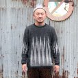 画像1: ウエストライド  WEST RIDE　VINTAGE MOHAIR ARGYLE SWEATER [BLK] ●モデル：178cm 80kg サイズ42(XL)着用 (1)