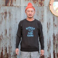 ダブルワークスDUBBLE WORKS 　スウェット　”HOONAM ALASKA“　PRINTED SWEAT[SUMIKURO]83003