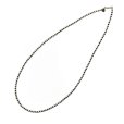 画像1: NAVAJO BEADS CHAIN インディアンジュエリー　ナバホビーズチェーン 4mm玉　55cm[SILVER] (1)