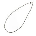 NAVAJO BEADS CHAIN インディアンジュエリー　ナバホビーズチェーン 4mm玉　50cm[SILVER]