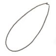 画像1: NAVAJO BEADS CHAIN インディアンジュエリー　ナバホビーズチェーン 5mm玉　55cm[SILVER] (1)