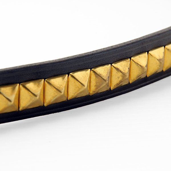 画像7: バイキング スタッズベルト BYKING STUDS BELT [BLACK ×GOLD]TYPE H