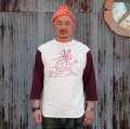 WAREHOUSE Lot 4800 7分袖ベースボールT" COYOTE" [CREAM/BORDEAUX] 