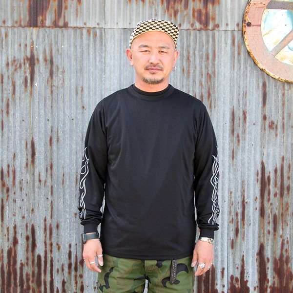 画像1: WESTRIDE 　ウエストライド 長袖TEE   "POWER DRY LONG TEE-2:"  [BLACK] 