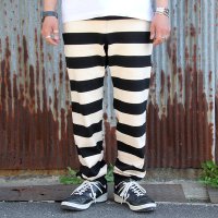WESTRIDE  ウエストライド　HEAVY BORDER PANTS[BLK/CRM]  