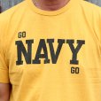画像2: ウエアハウス　セコハン 半袖TEE　WAREHOUSE 2ND-HAND ”GO NAVY” [YELLOW] Lot 4064  (2)