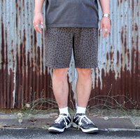 GOODON 　グッドオン　 "LEOPARD TEE SHORTS" ［CHACOAL］