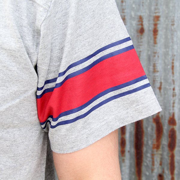 画像3: ダブルワークス　DUBBLE WORKS　”Stripe Printed Football”　[GRY/RED] 33105