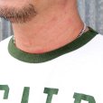 画像3: ダブルワークス 半袖Tee DUBBLE WORKS  Ringer Tee "SCALP DEPEW"［OFF×GRN］