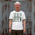 画像1: ダブルワークス 半袖Tee DUBBLE WORKS  Ringer Tee "SCALP DEPEW"［OFF×GRN］ (1)