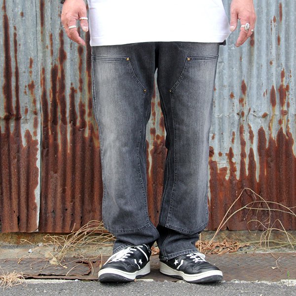 画像1: JACKSON MATISSE ジャクソンマティス　 ”Skrova×JM Double knee Stretch Denim Pants” [BLACK] 