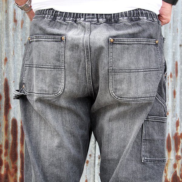 画像4: JACKSON MATISSE ジャクソンマティス　 ”Skrova×JM Double knee Stretch Denim Pants” [BLACK] 