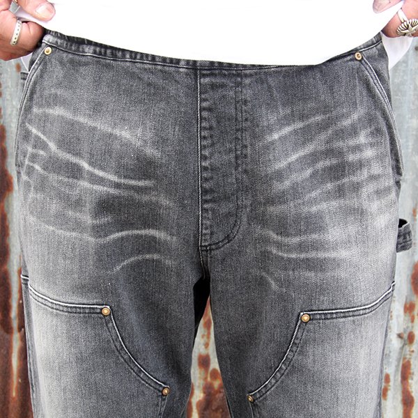 画像6: JACKSON MATISSE ジャクソンマティス　 ”Skrova×JM Double knee Stretch Denim Pants” [BLACK] 