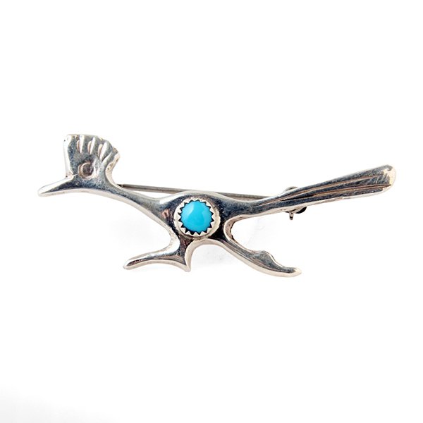 画像3: NAVAJO インディアンジュエリー　ピン　”ROAD RUNNER”[SILVER]