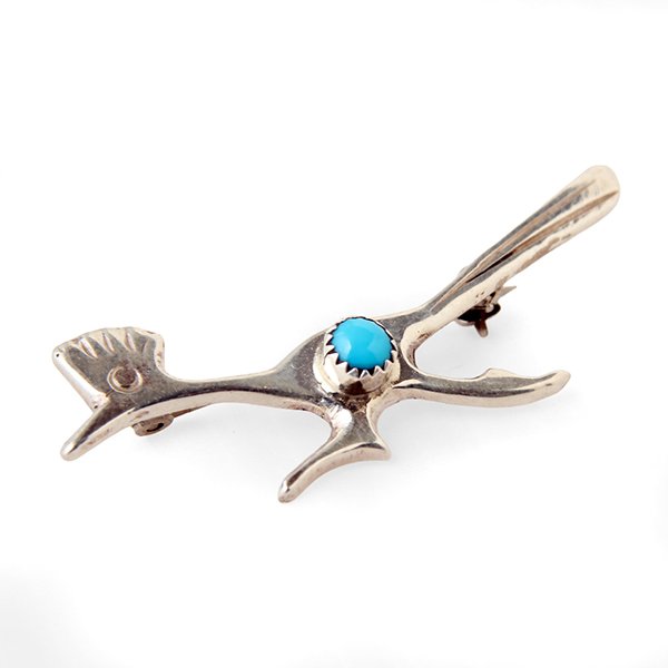 画像1: NAVAJO インディアンジュエリー　ピン　”ROAD RUNNER”[SILVER]