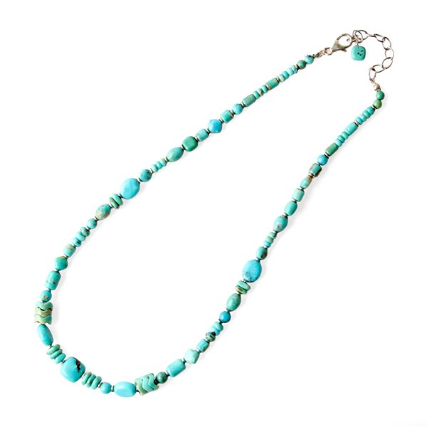 画像1: NAVAJO ナバホ　インディアンジュエリー　ビーズネックレス[TURQUOISE]MARY SALAZAR SANJUAN