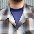 画像2: CUSHMAN クッシュマン  "RAYON OMBRE CHECK SHIRT " [BLACK/GRAY]25606 (2)
