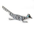 画像1: NAVAJO インディアンジュエリー　ピン　”ROADRUNNER”[SILVER]PAULINE NELSON (1)