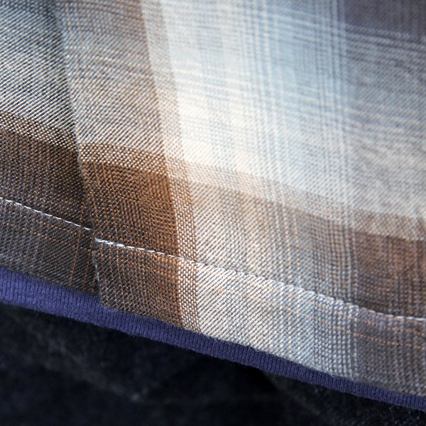 画像6: CUSHMAN クッシュマン  "RAYON OMBRE CHECK SHIRT " [BLACK/GRAY]25606