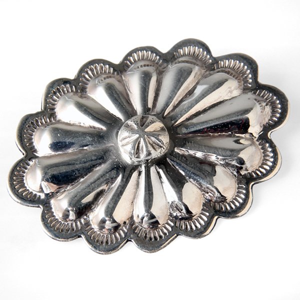 画像1: NAVAJO インディアンジュエリー　ピン　”FLOWER CONCHO”[SILVER]DALE MORGAN