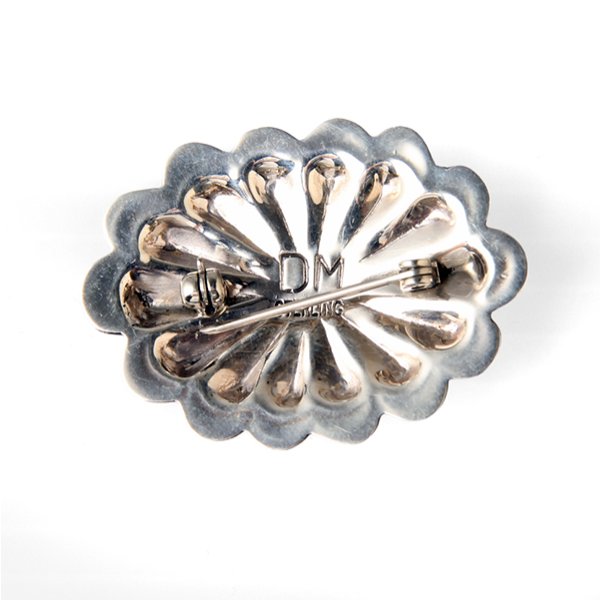 画像4: NAVAJO インディアンジュエリー　ピン　”FLOWER CONCHO”[SILVER]DALE MORGAN