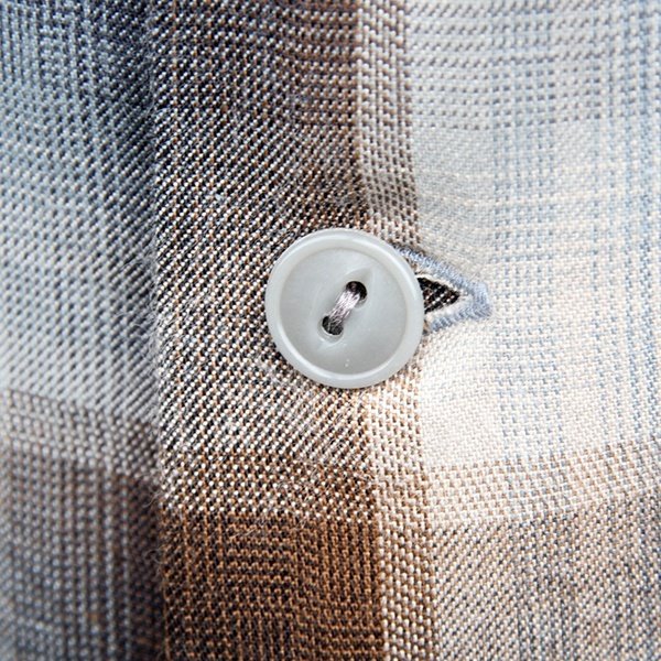 画像4: CUSHMAN クッシュマン  "RAYON OMBRE CHECK SHIRT " [BLACK/GRAY]25606