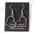 画像2: NAVAJO インディアンジュエリー　ピアス　”HEART”[SILVER] (2)