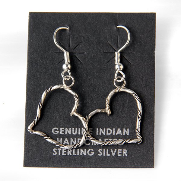 画像2: NAVAJO インディアンジュエリー　ピアス　”HEART”[SILVER]