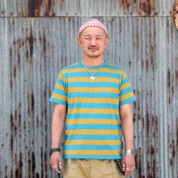 クッシュマン　CUSHMAN  半袖TEE Lot 26870 " BORDER T "[GOLD/SAX] 