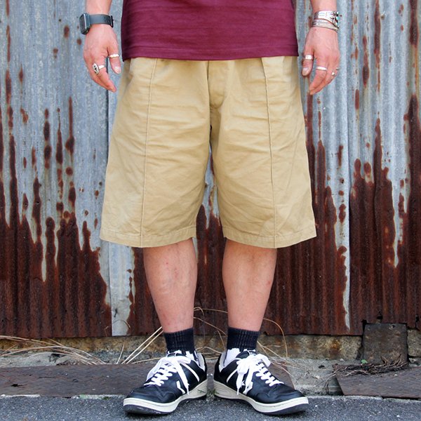 画像1: ONEPIECEOFROCK ワンピースオブロック　MILITARY SHORTS　"CAVALRY"[BEIGE] 