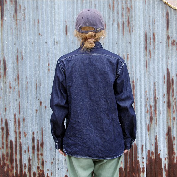 画像13: ワンピースオブロック ONE-PIECE OF ROCK L/S WORK SHIRTS -DOCK SHIRTS- [9OZ DENIM]