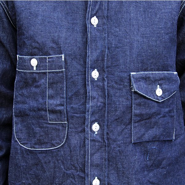 画像6: ワンピースオブロック ONE-PIECE OF ROCK L/S WORK SHIRTS -DOCK SHIRTS- [9OZ DENIM]
