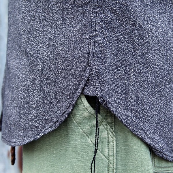 画像9: ワンピースオブロック ONE-PIECE OF ROCK L/S WORK SHIRTS -DOCK SHIRTS- [BLACK HERTHER]