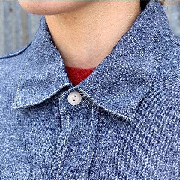 画像3: ワンピースオブロック ONE-PIECE OF ROCK L/S WORK SHIRTS -DOCK SHIRTS- [CHAMBRAY]