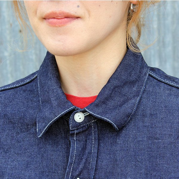 画像3: ワンピースオブロック ONE-PIECE OF ROCK L/S WORK SHIRTS -DOCK SHIRTS- [9OZ DENIM]