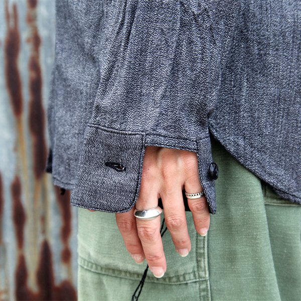 画像10: ワンピースオブロック ONE-PIECE OF ROCK L/S WORK SHIRTS -DOCK SHIRTS- [BLACK HERTHER]